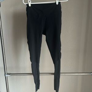 Fabletics Black Mesh Detail High Rise Active Leggings